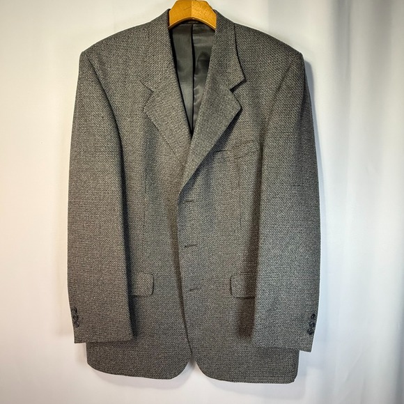 Norm Thopson Grey Tweed Blazer Academia - Picture 2 of 7